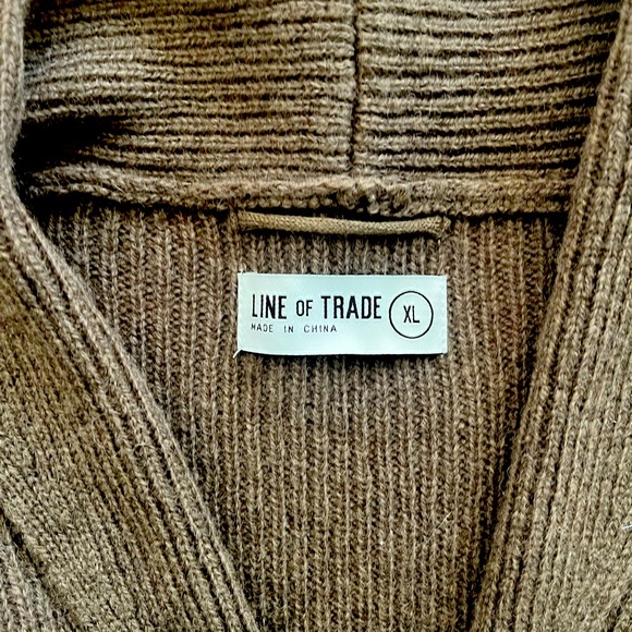 New // Line of Trade // Green // Dockside Shawl Cardigan - Picture 3 of 3